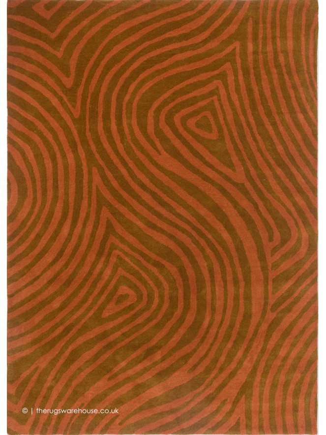 Groove Burnt Orange Rug - 7