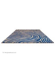 Groove Electric Blue Rug - Thumbnail - 6
