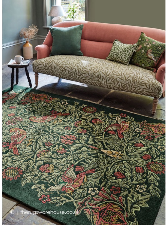 Bird Tump Green Rug - 2