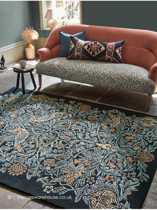 Bird Webbs Blue Rug - 2