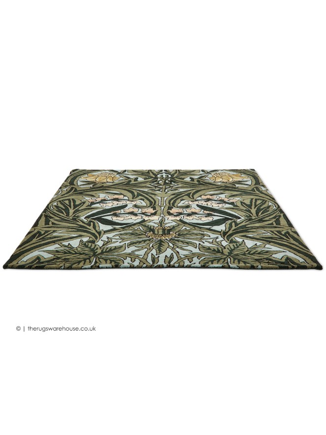 Bluebell Leafy Green Rug - 7