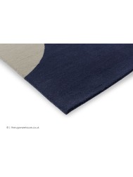 Geo Flower Denim Rug - Thumbnail - 4