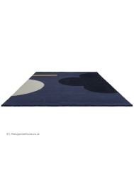 Geo Flower Denim Rug - Thumbnail - 6