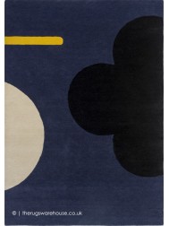 Geo Flower Denim Rug - Thumbnail - 7