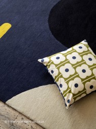 Geo Flower Denim Rug - Thumbnail - 3