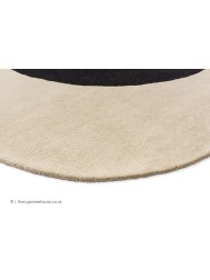 Flower Ecru Black Rug - Thumbnail - 3