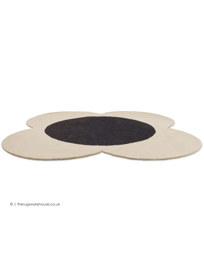 Flower Ecru Black Rug - 5