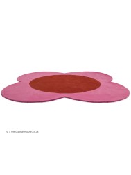 Flower Pink Red Rug - Thumbnail - 5