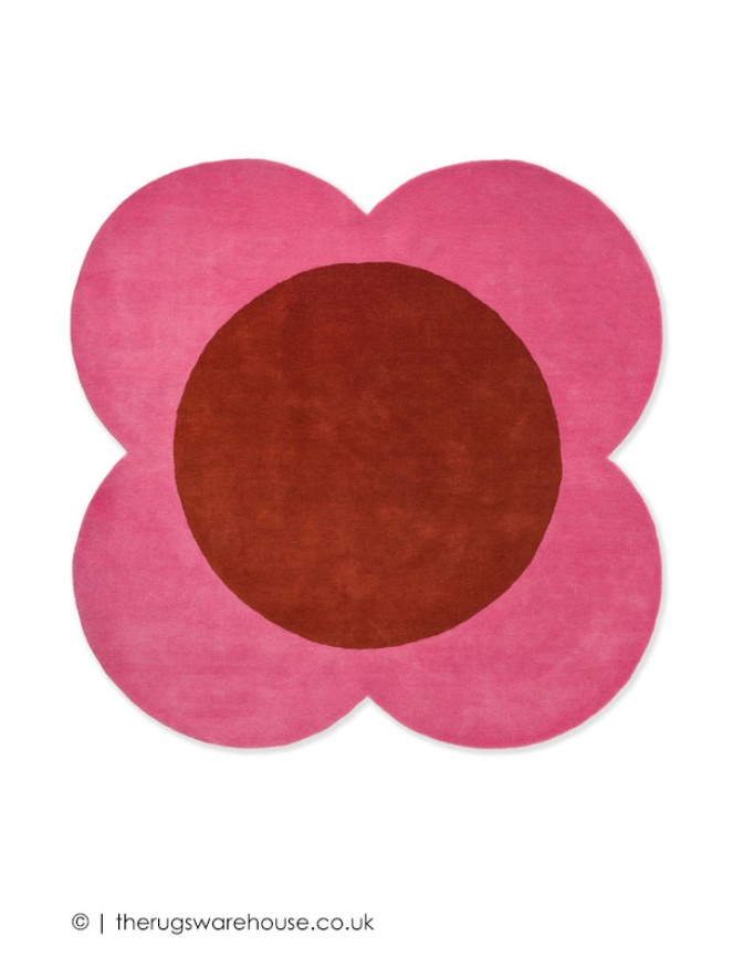 Flower Pink Red Rug - 6