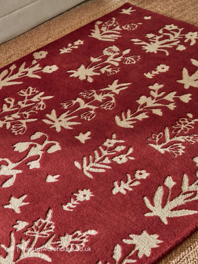 Woodland Glade Red Rug - 5