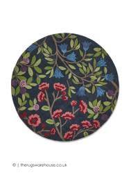 Foraging Indigo Circle Rug - Thumbnail - 7