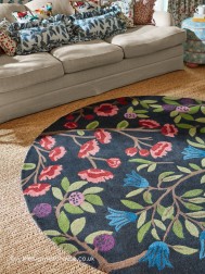 Foraging Indigo Circle Rug - Thumbnail - 4