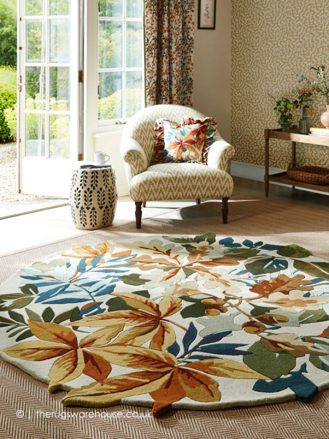 Robins Wood Light Mix Circle Rug - 3