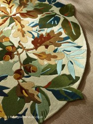 Robins Wood Light Mix Circle Rug - Thumbnail - 4