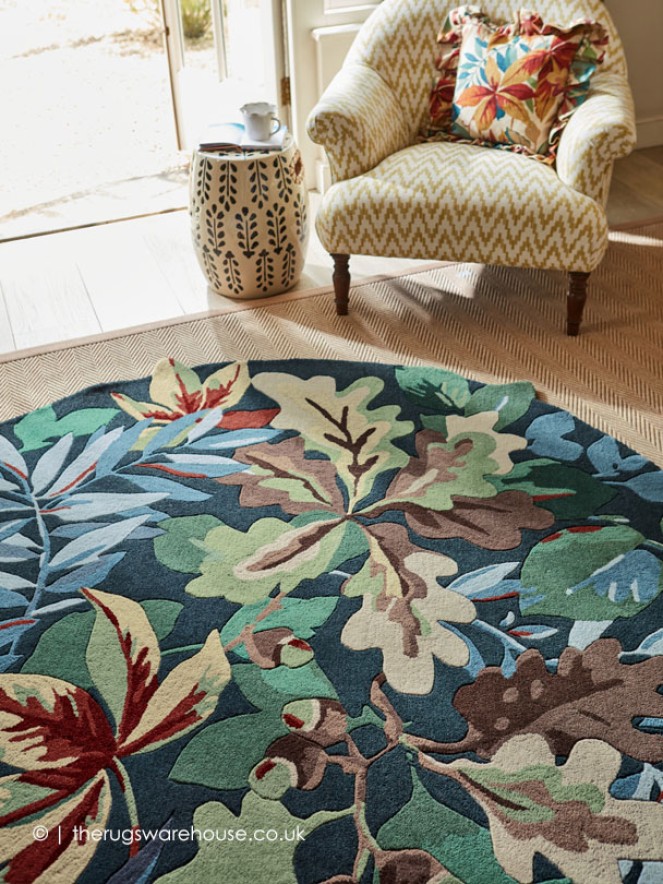 Robins Wood Dark Mix Circle Rug - 4