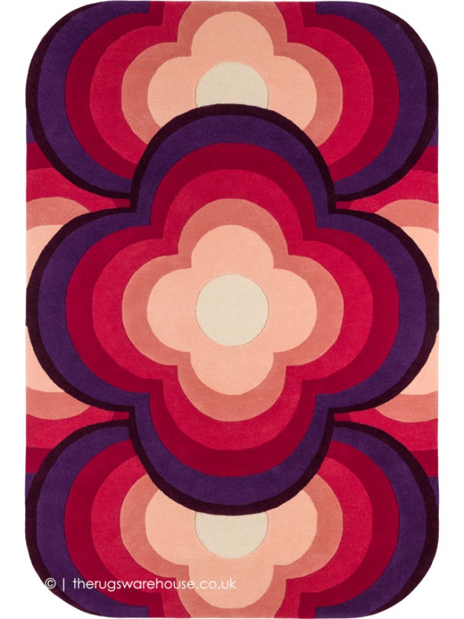 Flower Power Fuschia Rug - 5