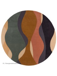 Oceane Automne Circle Rug - Thumbnail - 6