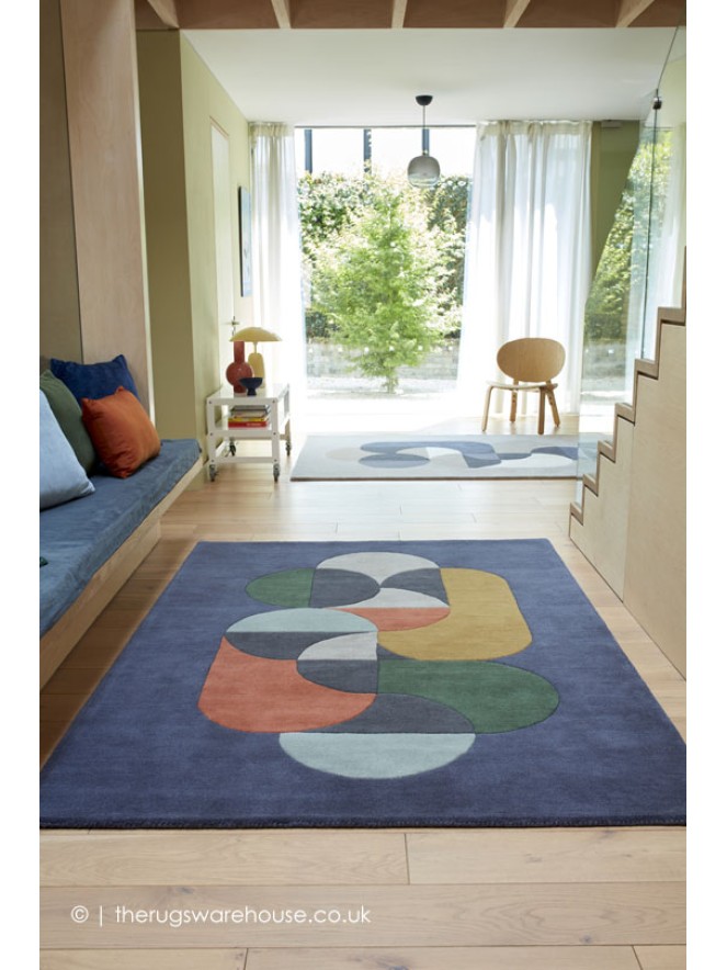 Statement Navy Rug - 2