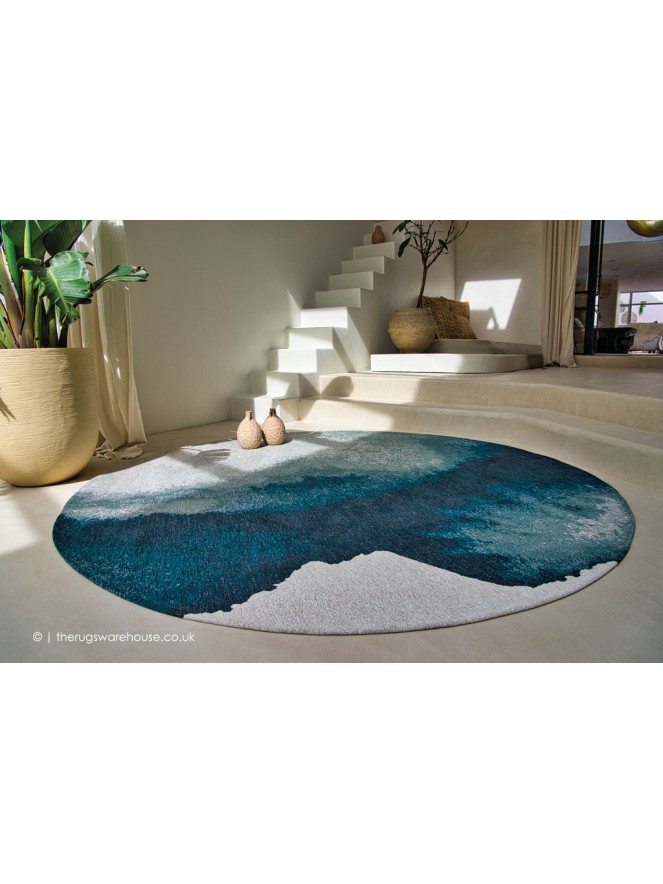 Lagoon Inkjet Circle Rug - 2