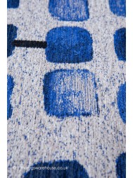 Cobblestone Blue Circle Rug - Thumbnail - 5