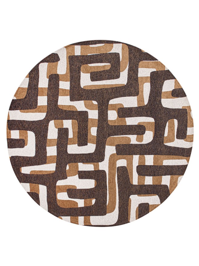 Kuba Bison Circle Rug - 6