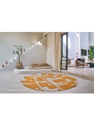 Papercut Gold Circle Rug - Thumbnail - 2