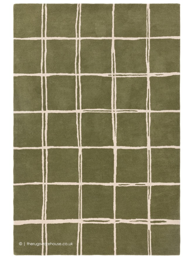 Albany Grid Olive Rug - 7