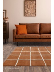 Albany Grid Rust Rug - Thumbnail - 2