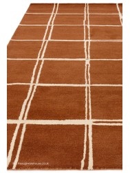 Albany Grid Rust Rug - Thumbnail - 7