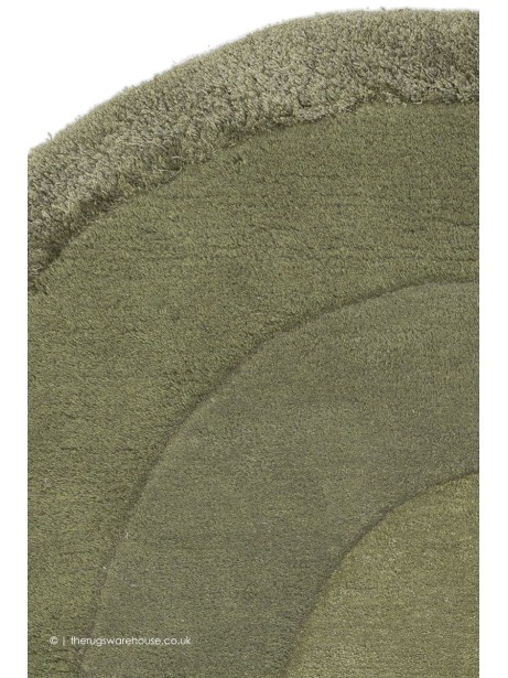 Halo Sage Green bordered Handmade Wool Modern Rug by Asiatic | The Rugs ...