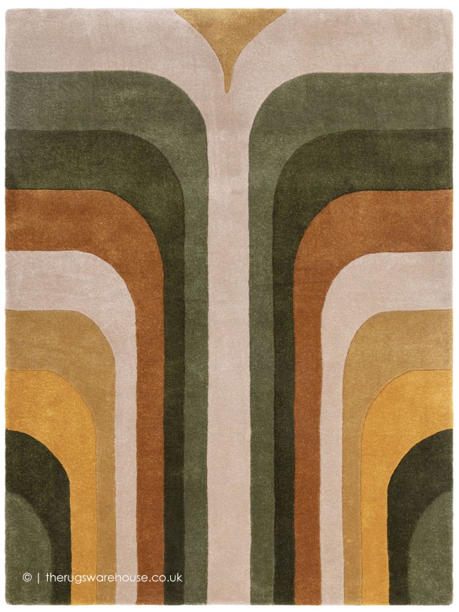 Romy Retro Green Rug - 7