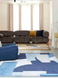 Romy Elements Blue Rug - Thumbnail - 2