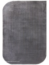 Kuza Shape Charcoal Rug - Thumbnail - 2