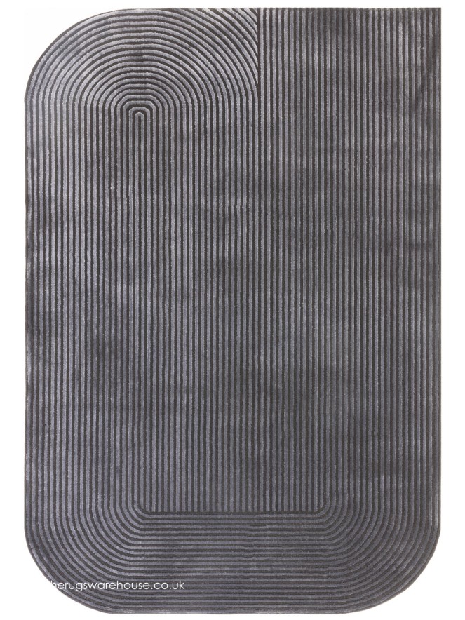 Kuza Shape Charcoal Rug - 2