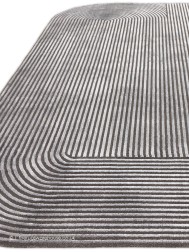 Kuza Shape Charcoal Rug - Thumbnail - 6