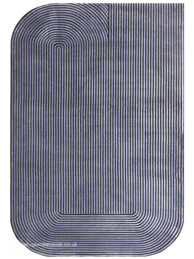 Kuza Shape Navy Rug - 8