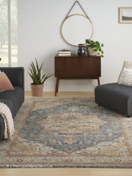 Sahar Oriental Blue Rug - Thumbnail - 2