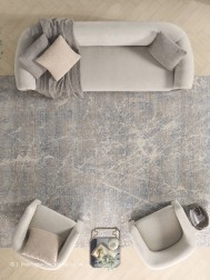 Exhale Beige Blue Rug - Thumbnail - 4