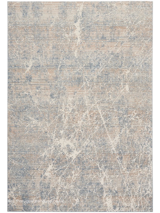 Exhale Beige Blue Rug - 9