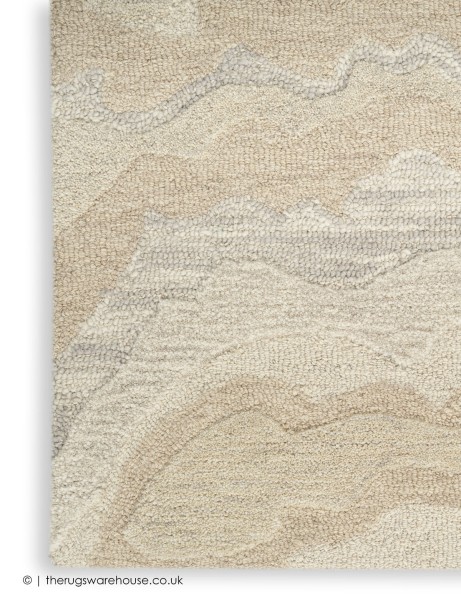 Graceful Beige Abstract Handmade Wool Modern Designer Rug by Nourison ...