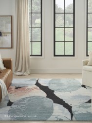 Silk Shadows Blue Pink Rug - Thumbnail - 3