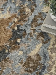 Silk Shadows Beige Blue Rug - Thumbnail - 3