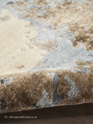 Silk Shadows Beige Blue Rug - Thumbnail - 4