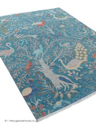 Peacock Blue Rug - Thumbnail - 4