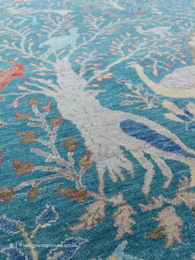 Peacock Blue Rug - 7