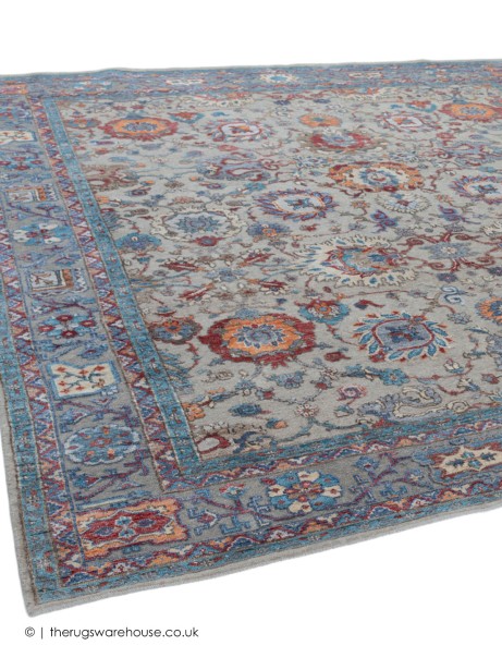 Erase Taupe Traditional Hand-Knotted Wool Bordered Rug | The Rugs Warehouse