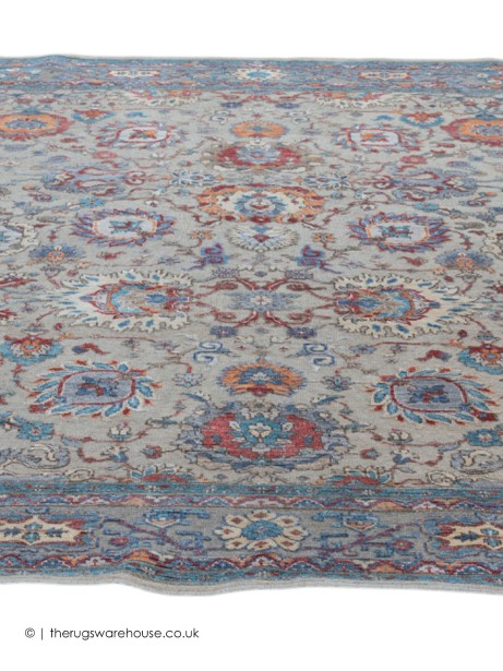 Erase Taupe Traditional Hand-Knotted Wool Bordered Rug | The Rugs Warehouse