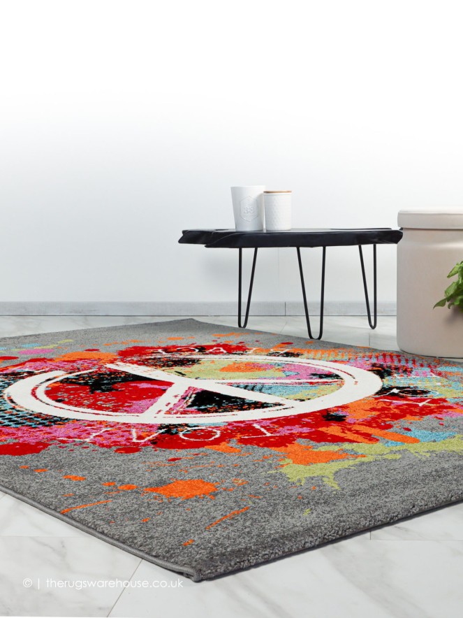 Peace Grey Rug - 2