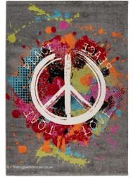 Peace Grey Rug - Thumbnail - 6