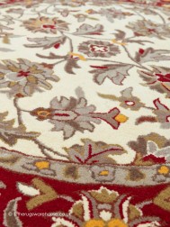 Herat Cream Red Circle Rug - Thumbnail - 5